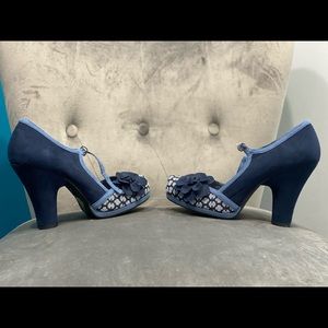 Ruby Shoo Navy Heels  (US9, UK: 7. EU: 40)